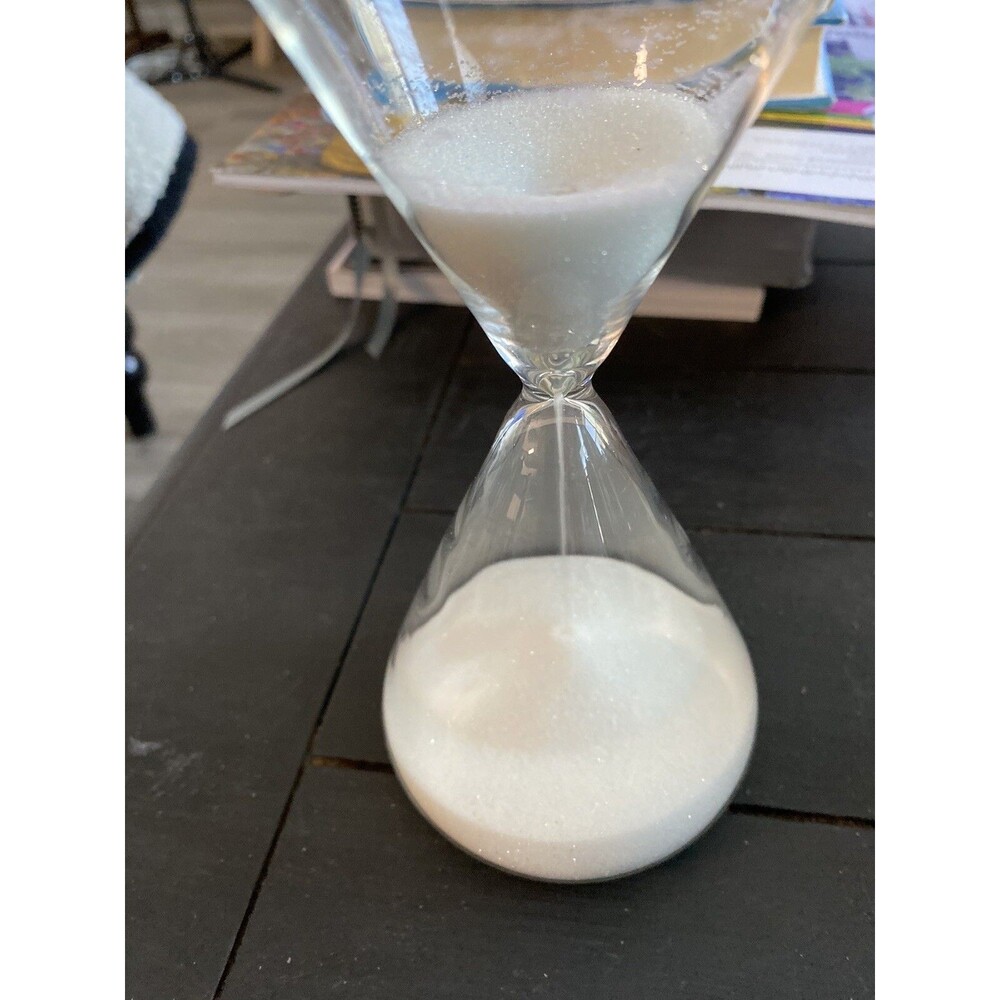 hour glass white sand timer 30 minutes excellent condition